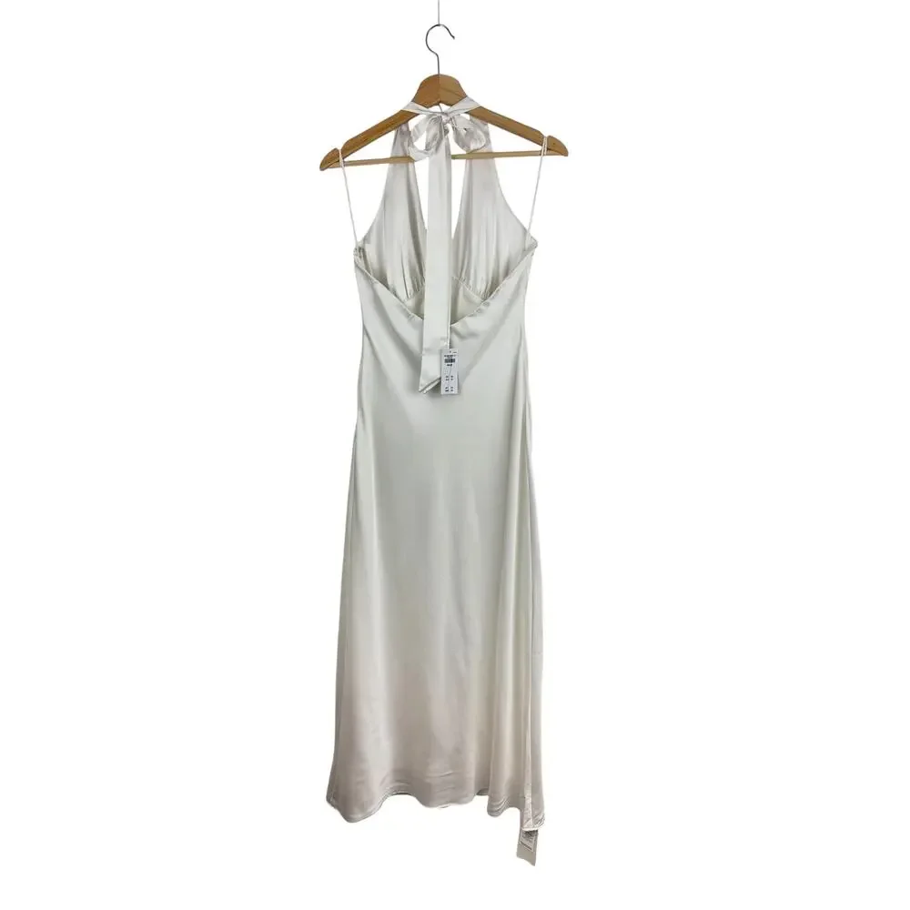 NWT Abercrombie & Fitch Julia Slip Halter Maxi Dress